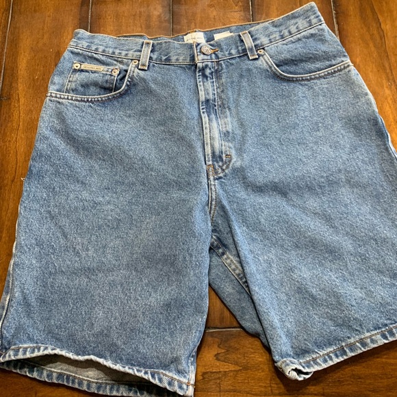 calvin klein denim shorts mens